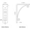 Ekena Millwork Legacy Wrought Iron Bracket, (Triple center brace), Antiqued Silver 2"W x 5 1/2"D x 8"H BKTM02X05X08TLEASV - alternate 7